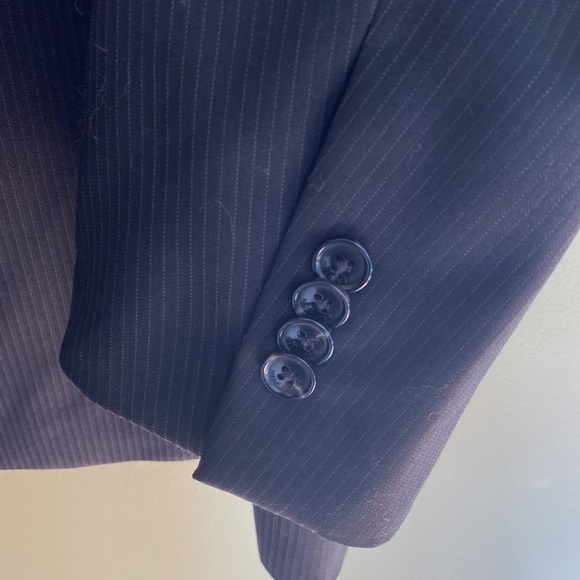 Tommy Hilfiger Black Pin Stripe 100% Wool Blazer - Sz 44 R - Picture 3 of 9